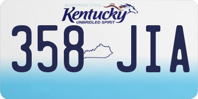 KY license plate 358JIA