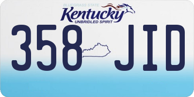 KY license plate 358JID