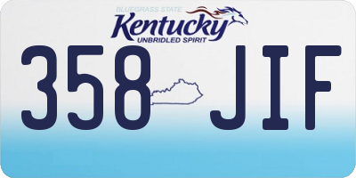 KY license plate 358JIF