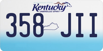 KY license plate 358JII