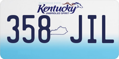KY license plate 358JIL