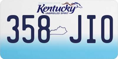 KY license plate 358JIO