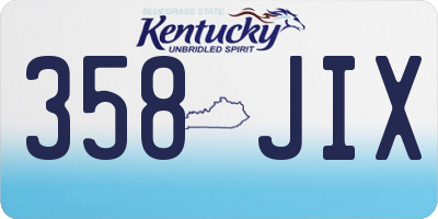 KY license plate 358JIX