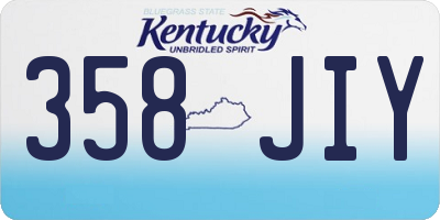 KY license plate 358JIY