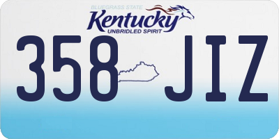 KY license plate 358JIZ