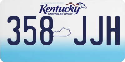 KY license plate 358JJH