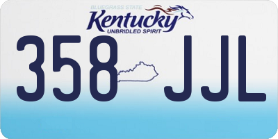 KY license plate 358JJL
