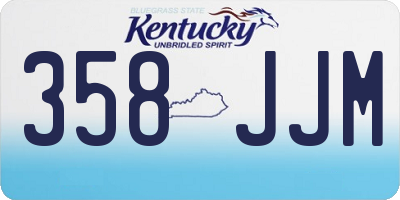 KY license plate 358JJM