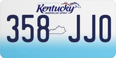 KY license plate 358JJO