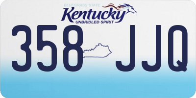 KY license plate 358JJQ