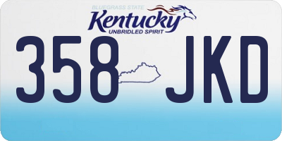 KY license plate 358JKD