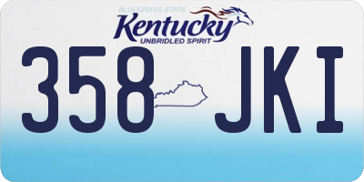 KY license plate 358JKI