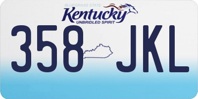 KY license plate 358JKL