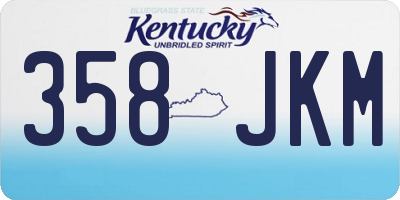 KY license plate 358JKM