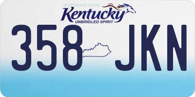 KY license plate 358JKN