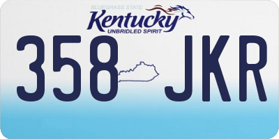 KY license plate 358JKR