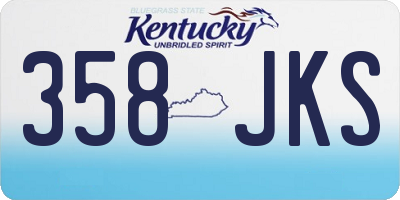 KY license plate 358JKS