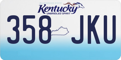 KY license plate 358JKU