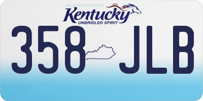 KY license plate 358JLB