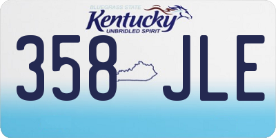 KY license plate 358JLE