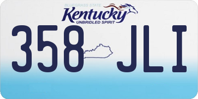 KY license plate 358JLI