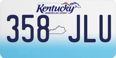 KY license plate 358JLU