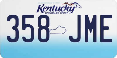 KY license plate 358JME