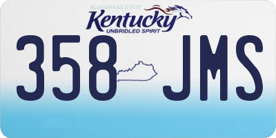 KY license plate 358JMS
