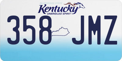 KY license plate 358JMZ