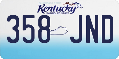 KY license plate 358JND