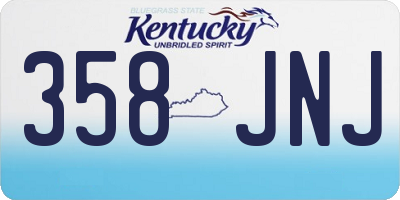 KY license plate 358JNJ