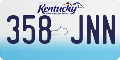 KY license plate 358JNN