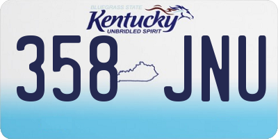 KY license plate 358JNU