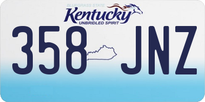 KY license plate 358JNZ