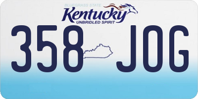 KY license plate 358JOG