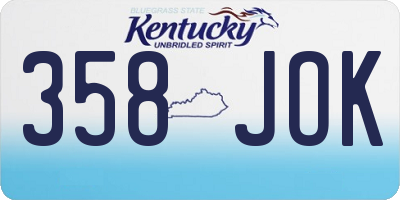 KY license plate 358JOK