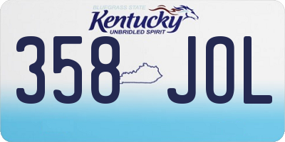 KY license plate 358JOL