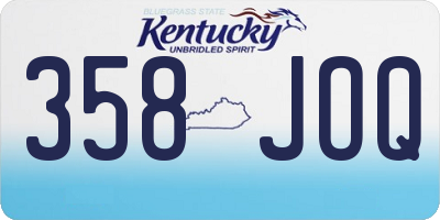 KY license plate 358JOQ