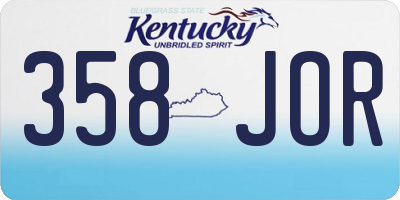KY license plate 358JOR