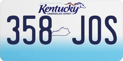 KY license plate 358JOS