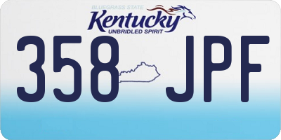 KY license plate 358JPF