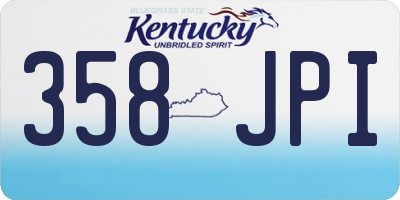 KY license plate 358JPI