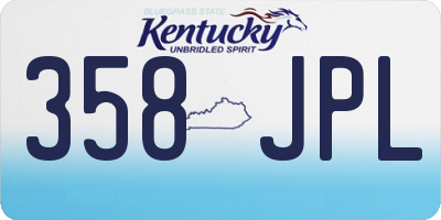 KY license plate 358JPL