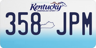 KY license plate 358JPM