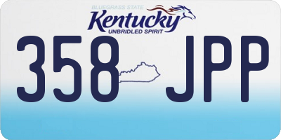 KY license plate 358JPP