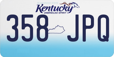 KY license plate 358JPQ