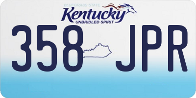KY license plate 358JPR