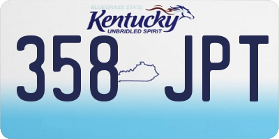 KY license plate 358JPT