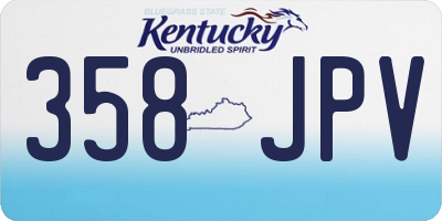 KY license plate 358JPV