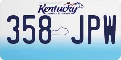 KY license plate 358JPW